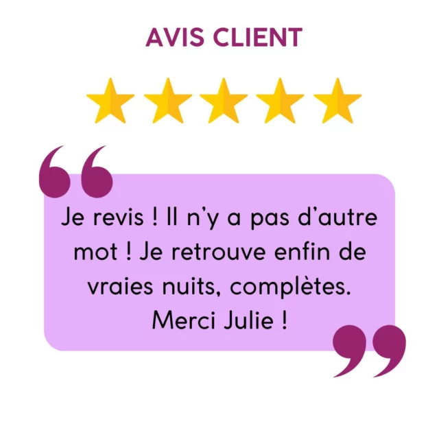 Merci à toi Caroline pour ta confiance 🙏

Pour celles qui sont intéressées à en finir avec les nuits difficiles : Caroline avait choisi un accompagnement sur deux mois. 
Si tu veux en savoir plus sur cet accompagnement, prends RV sur mon linktree (RV découverte de 30 mn, gratuit et sans engagement) 🗓️

 #accompagnementpersonnalisé #troublesdusommeil #dormir #insomnie #avisclient